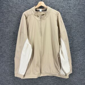 New Xersion Jacket Men 3XL Big & Tall Beige Full Zip Mock Neck Long Sleeve